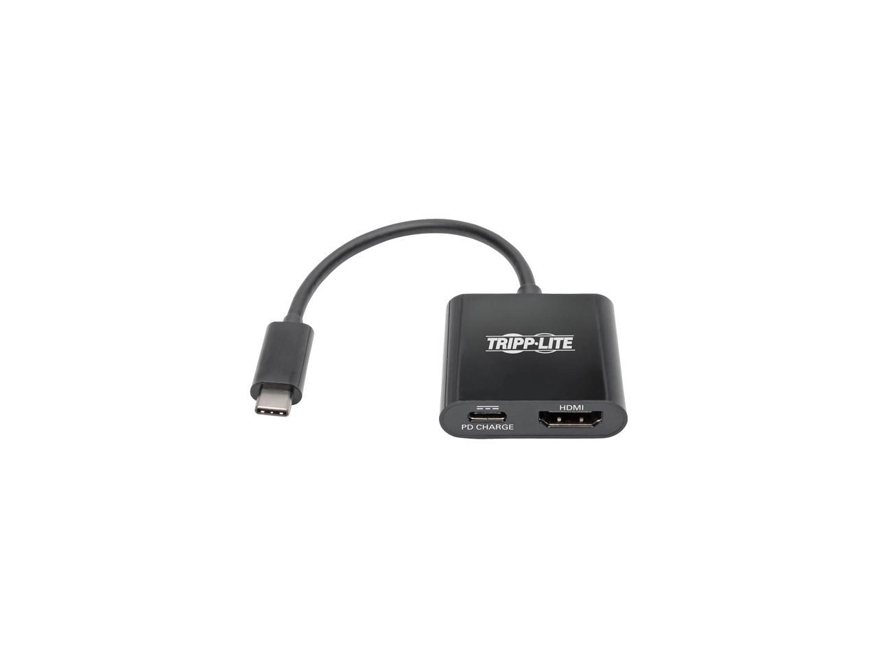 Tripp Lite USB C to HDMI Adapter Converter w/ PD Charging 4K USB Type C (U444-06N-H4B-C)