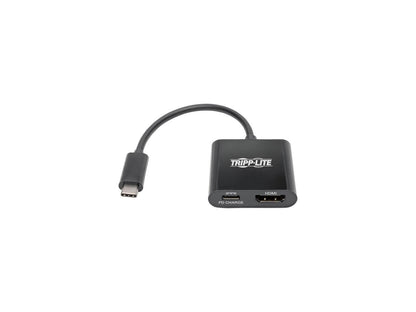 Tripp Lite USB C to HDMI Adapter Converter w/ PD Charging 4K USB Type C (U444-06N-H4B-C)