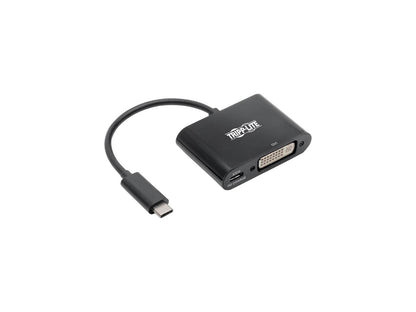 Tripp Lite USB C to DVI Adapter w/PD Charging 1080p Black USB Type C to DVI (U444-06N-DB-C)