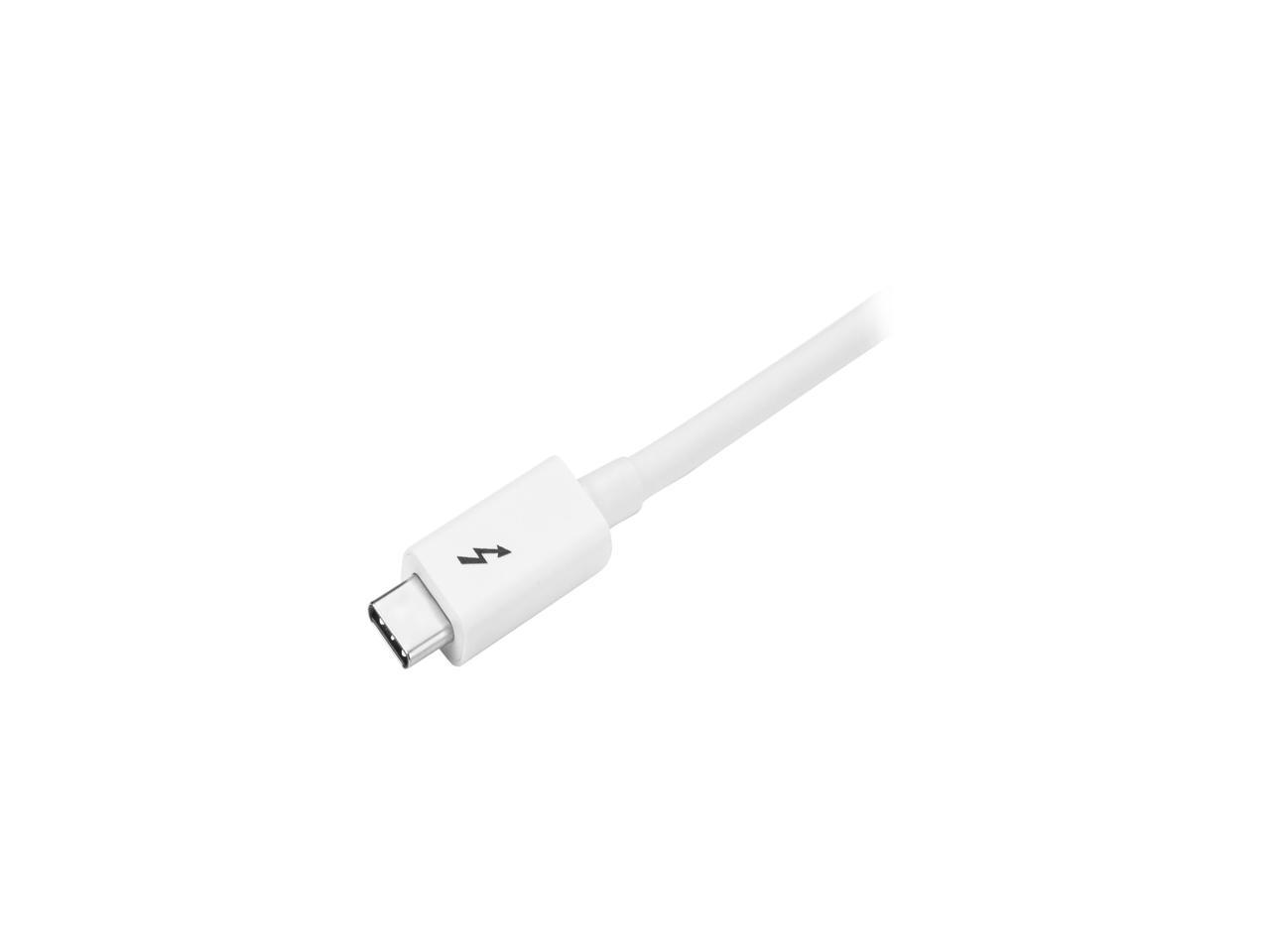 StarTech.com TBLT3MM1MW Thunderbolt 3 Cable – 3 ft / 1m – White – 4K 60Hz – USB C Charger – USB C to USB C Cable – USB-C Charge Cable
