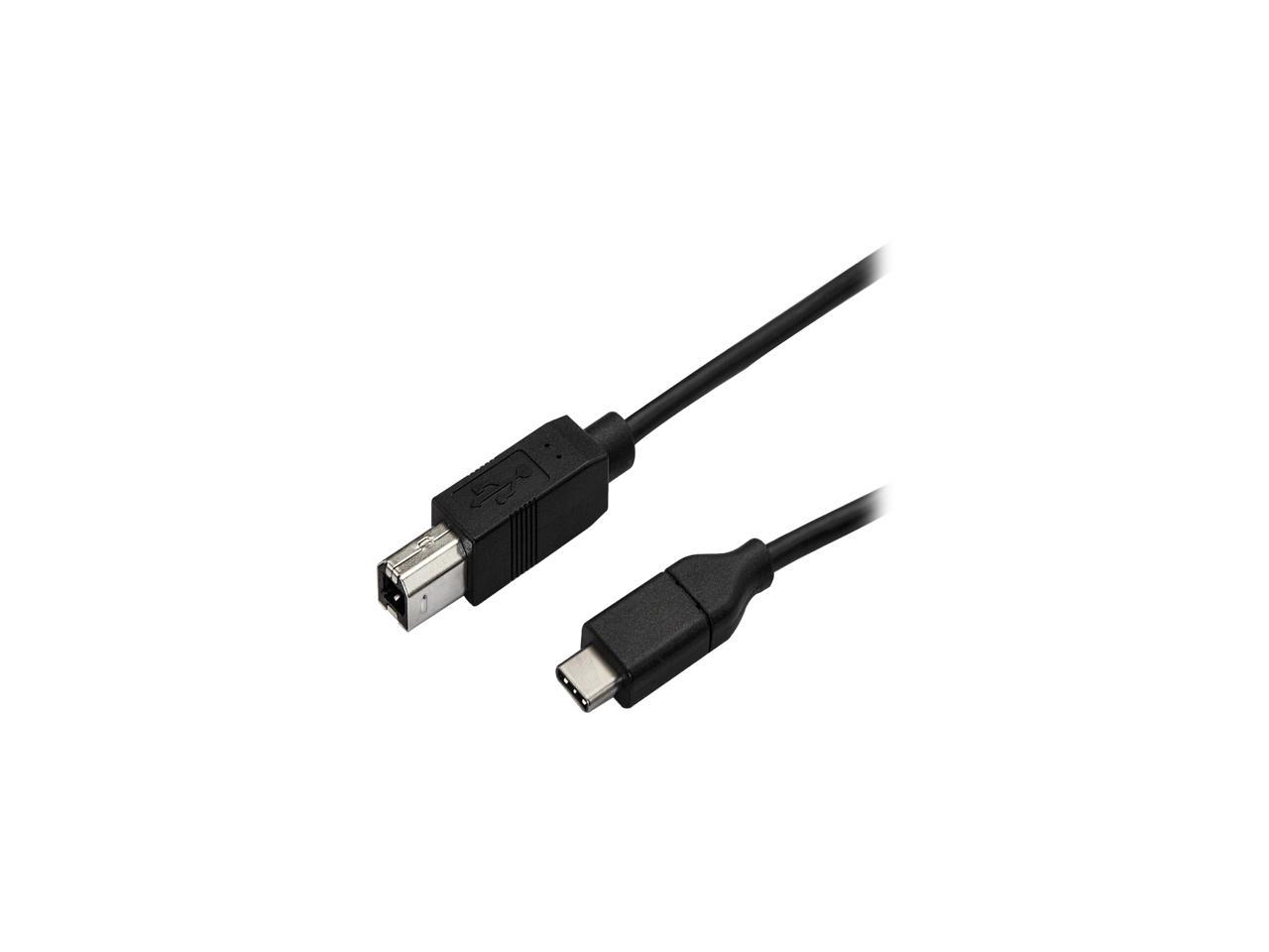 StarTech USB2CB50CM USB C to USB B Printer Cable - 1.6 ft / 0.5m - USB C Printer Cable - USB C to USB B Cable - USB Type C to Type B