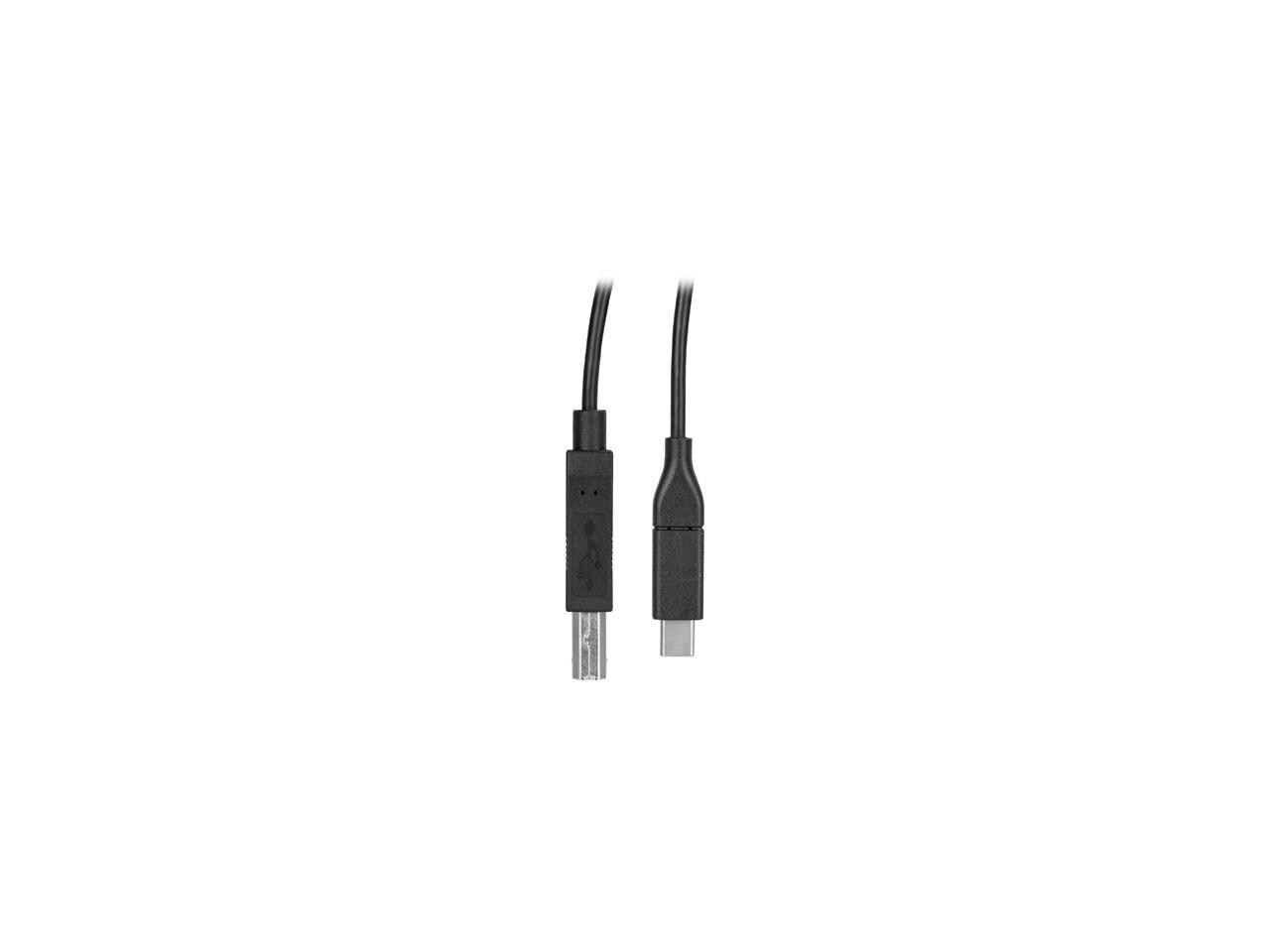 StarTech USB2CB50CM USB C to USB B Printer Cable - 1.6 ft / 0.5m - USB C Printer Cable - USB C to USB B Cable - USB Type C to Type B