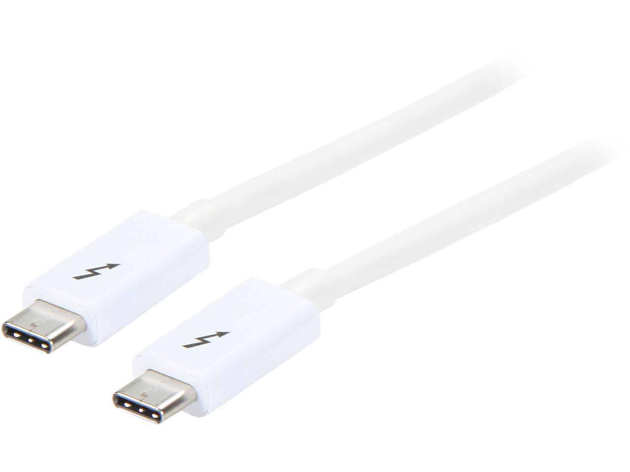 StarTech.com TBLT3MM2MW Thunderbolt 3 Cable - 6 ft / 2m - White - 4K 60Hz - USB C Charger - USB C to USB C Cable - USB-C Charge Cable