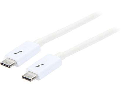 StarTech.com TBLT3MM2MW Thunderbolt 3 Cable - 6 ft / 2m - White - 4K 60Hz - USB C Charger - USB C to USB C Cable - USB-C Charge Cable