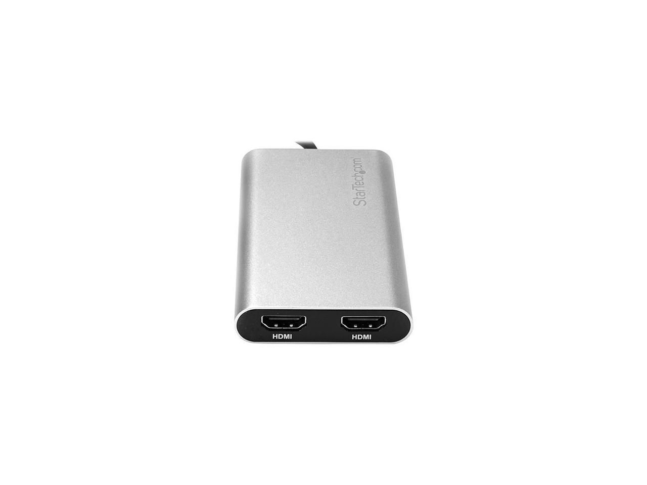 StarTech.com TB32HD24K60 Thunderbolt 3 to Dual HDMI Adapter- 4K 60Hz - Mac and Windows Compatible - USB C Adapter - USB C HDMI - Thunderbolt 3 to HDMI