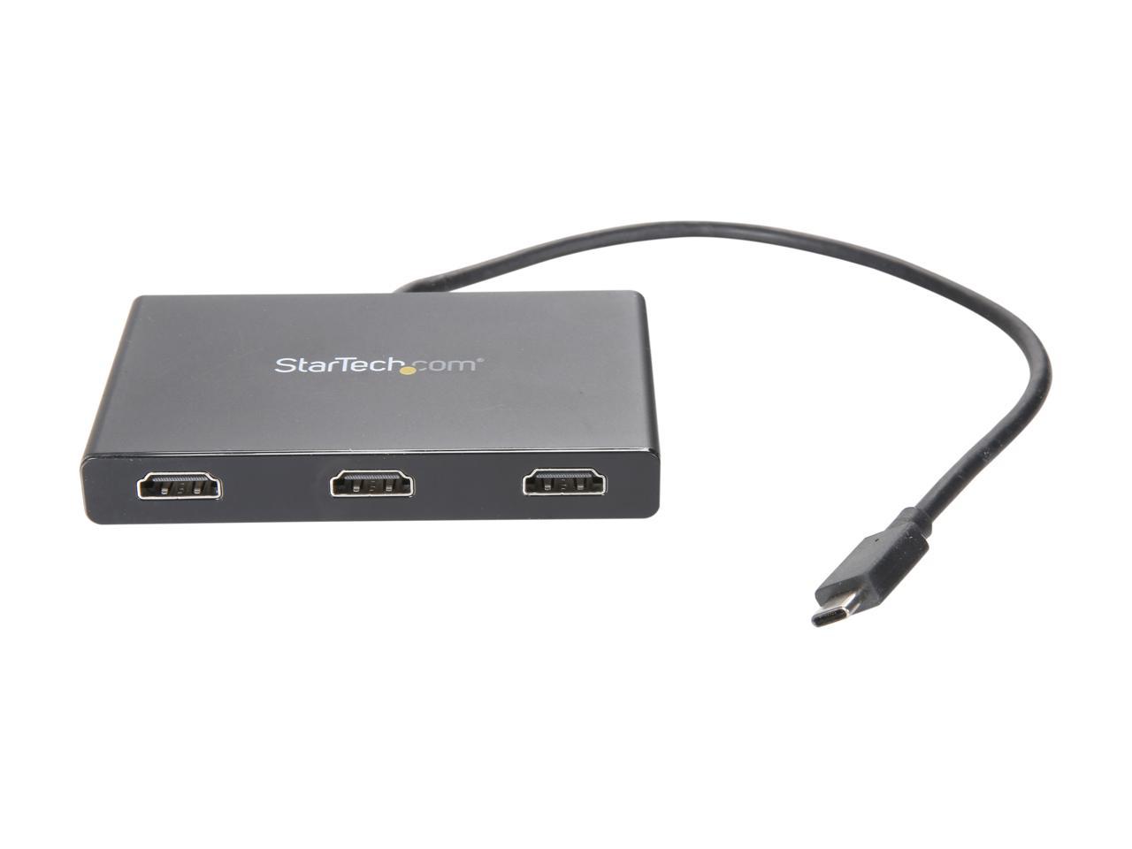 StarTech.com MSTCDP123HD 3-Port USB-C to HDMI MST Hub - 4K 30Hz - Multi-Monitor Video Splitter - Windows and Thunderbolt 3 Compatible (MSTCDP123HD)