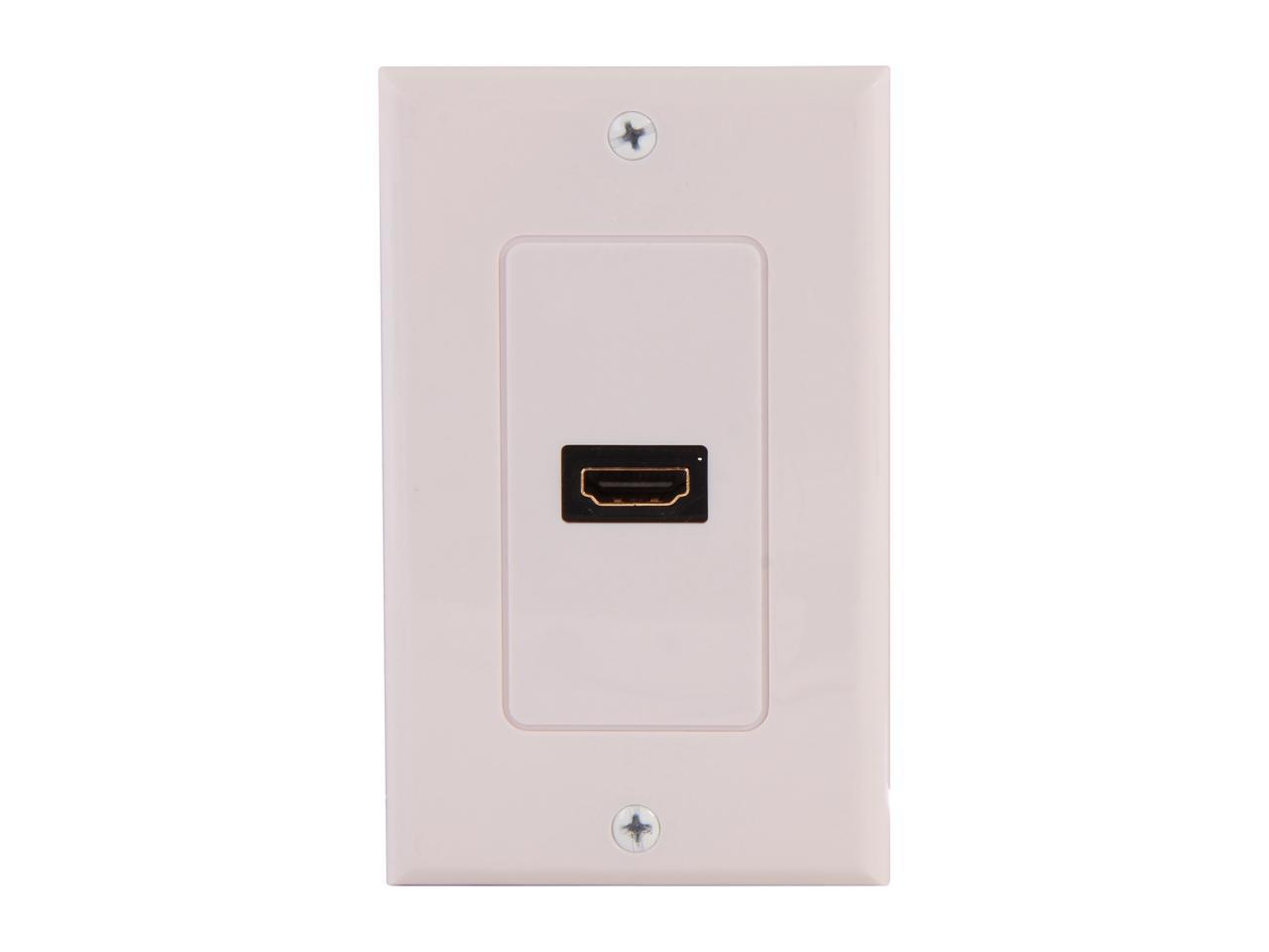 StarTech.com HDMIPLATE Single Outlet Female HDMI® Wall Plate -White
