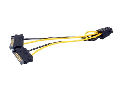 StarTech.com SATPCIEXADAP 6 in. 6in SATA Power to 6 Pin PCI Express Video Card Power Cable Adapter