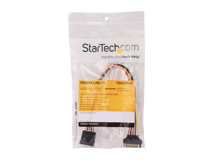 StarTech.com SATAPOWEXT12 1 ft. 15 pin SATA Power Extension Cable