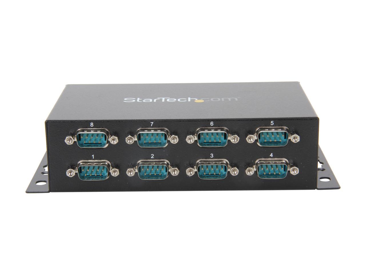 StarTech.com ICUSB2328I USB to Serial Adapter Hub - 8 Port - Industrial - Wall Mount - Din Rail - COM Port Retention - FTDI USB to RS232