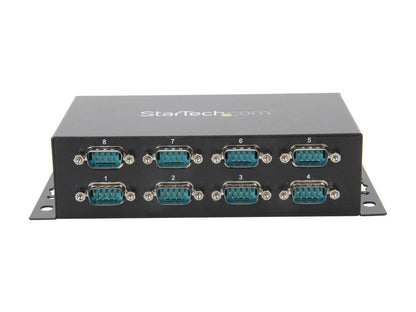 StarTech.com ICUSB2328I USB to Serial Adapter Hub - 8 Port - Industrial - Wall Mount - Din Rail - COM Port Retention - FTDI USB to RS232
