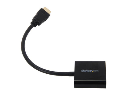 StarTech.com HD2VGAE2 HDMI to VGA Adapter - 1080p - 1920 x 1080 - Black - HDMI Converter - VGA to HDMI Monitor Adapter - 1 pack