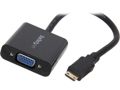 StarTech.com MNHD2VGAE2 Mini HDMI to VGA Adapter Converter for Digital Still Camera / Video Camera - 1920x1080 - Mini HDMI Male to VGA HD15 Female