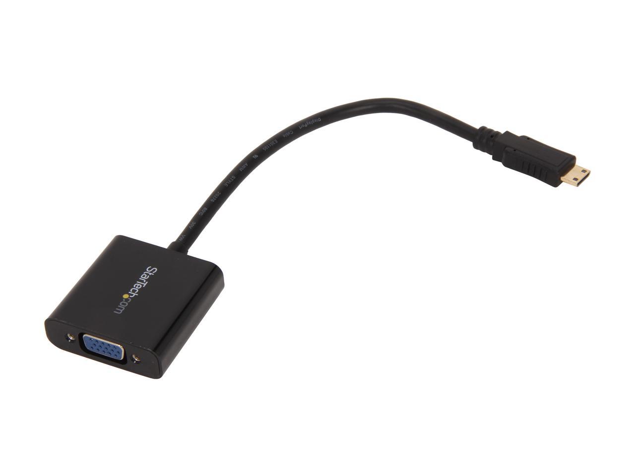 StarTech.com MNHD2VGAE2 Mini HDMI to VGA Adapter Converter for Digital Still Camera / Video Camera - 1920x1080 - Mini HDMI Male to VGA HD15 Female