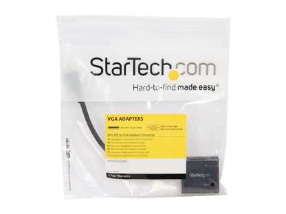 StarTech.com MNHD2VGAE2 Mini HDMI to VGA Adapter Converter for Digital Still Camera / Video Camera - 1920x1080 - Mini HDMI Male to VGA HD15 Female