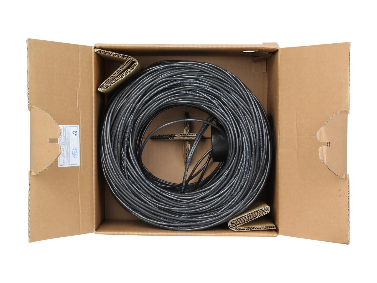 StarTech.com WIR5ECMRBK 1000 ft Bulk Roll of Black CMR Cat5e Solid UTP Riser Cable - Cat 5e Riser Cable - Cat.5e CMR Ethernet Cable - 24 AWG - Black