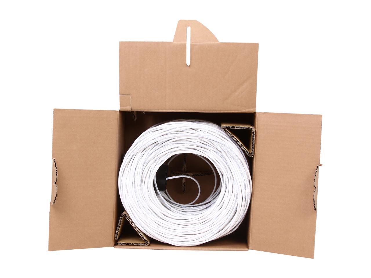 StarTech.com WIR5ECMRWH 1000 ft. Cat 5E White Solid UTP Riser Ethernet Cable - Bulk Roll
