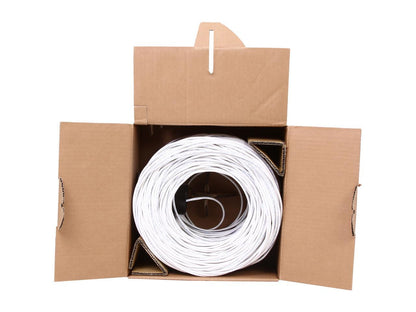 StarTech.com WIR5ECMRWH 1000 ft. Cat 5E White Solid UTP Riser Ethernet Cable - Bulk Roll