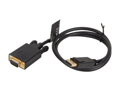 StarTech DP2VGAMM3B 3 ft. DisplayPort to VGA Adapter Cable - DP to VGA Video Converter - Active DisplayPort to VGA Cable for PC 1920 x 1200 - Black