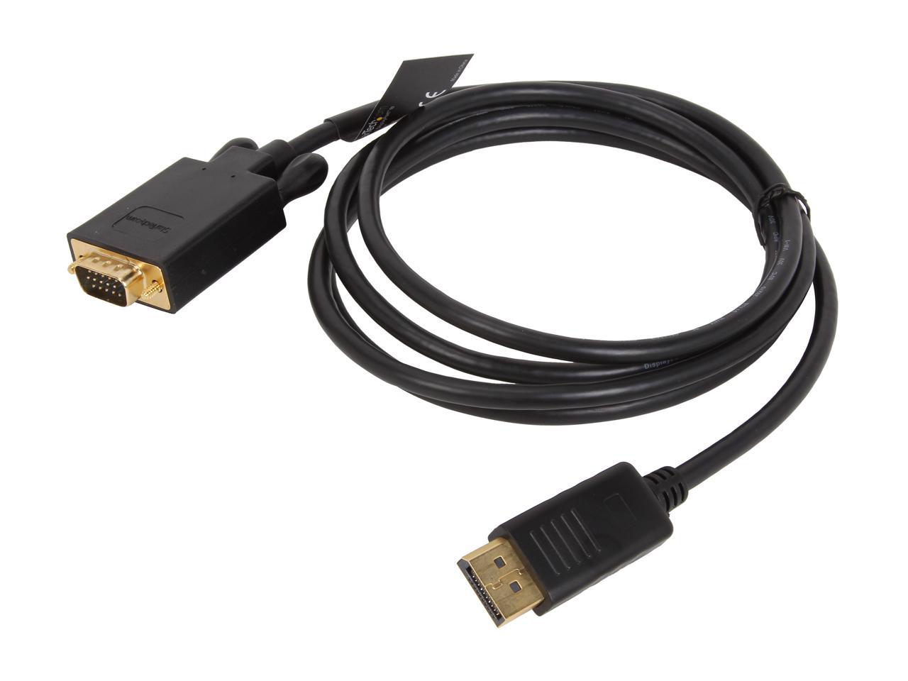 StarTech.com DP2VGAMM6B 6 ft DisplayPort to VGA Adapter Cable - DP to VGA Video Converter - Active DisplayPort to VGA Cable for PC 1920x1200 - Black
