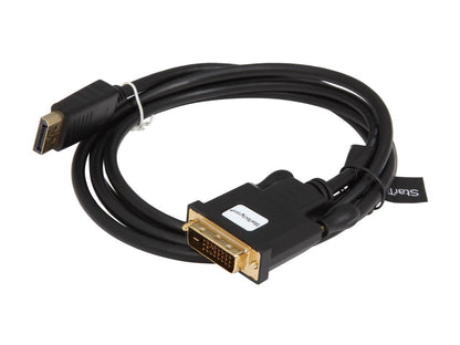 StarTech.com DP2DVIMM6BS 6 ft DisplayPort to DVI Active Adapter Converter Cable - 6ft (1.8m) Active DP to DVI M/M Cable for PC - 1920x1200 - Black