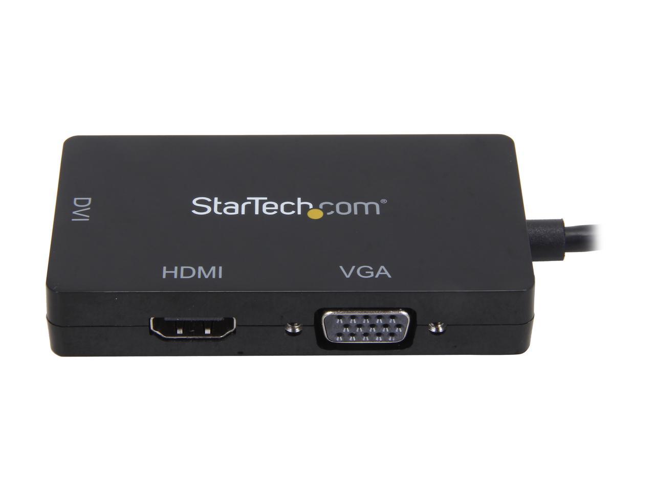 StarTech.com MDP2VGDVHD Mini DisplayPort Adapter - 3-in-1 - 1080p - Monitor Adapter - Mini DP to HDMI / VGA / DVI Adapter Hub