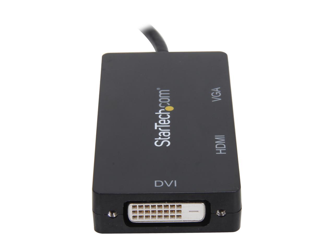 StarTech.com MDP2VGDVHD Mini DisplayPort Adapter - 3-in-1 - 1080p - Monitor Adapter - Mini DP to HDMI / VGA / DVI Adapter Hub