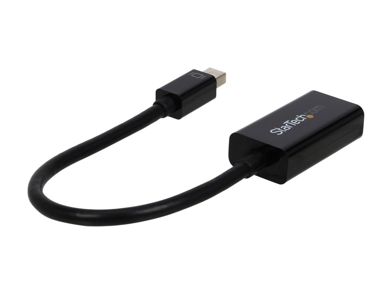 StarTech.com MDP2HD4KS Mini DisplayPort to HDMI Audio / Video Converter – mDP 1.2 to HDMI Active Adapter for Ultrabook / Laptop – 4K @ 30Hz - Black