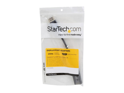StarTech.com DP2HD4KS DisplayPort to HDMI 4K Audio / Video Converter – DisplayPort 1.2 to HDMI Active Adapter for DP-enabled Computers – 4K @ 30Hz