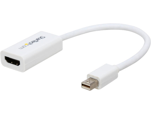 StarTech MDP2HD4KSW Mini DisplayPort to HDMI 4K Audio / Video Converter - mDP 1.2 to HDMI Active Adapter for MacBook Pro/Air - 4K @ 30 Hz - White