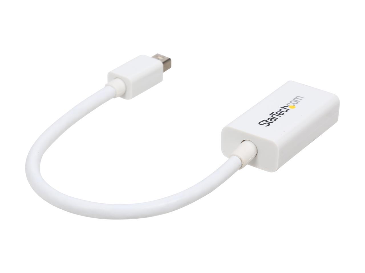 StarTech MDP2HD4KSW Mini DisplayPort to HDMI 4K Audio / Video Converter - mDP 1.2 to HDMI Active Adapter for MacBook Pro/Air - 4K @ 30 Hz - White