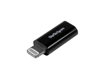 StarTech.com Black Apple 8-pin Lightning Connector to Micro USB Adapter for iPhone / iPod / iPad
