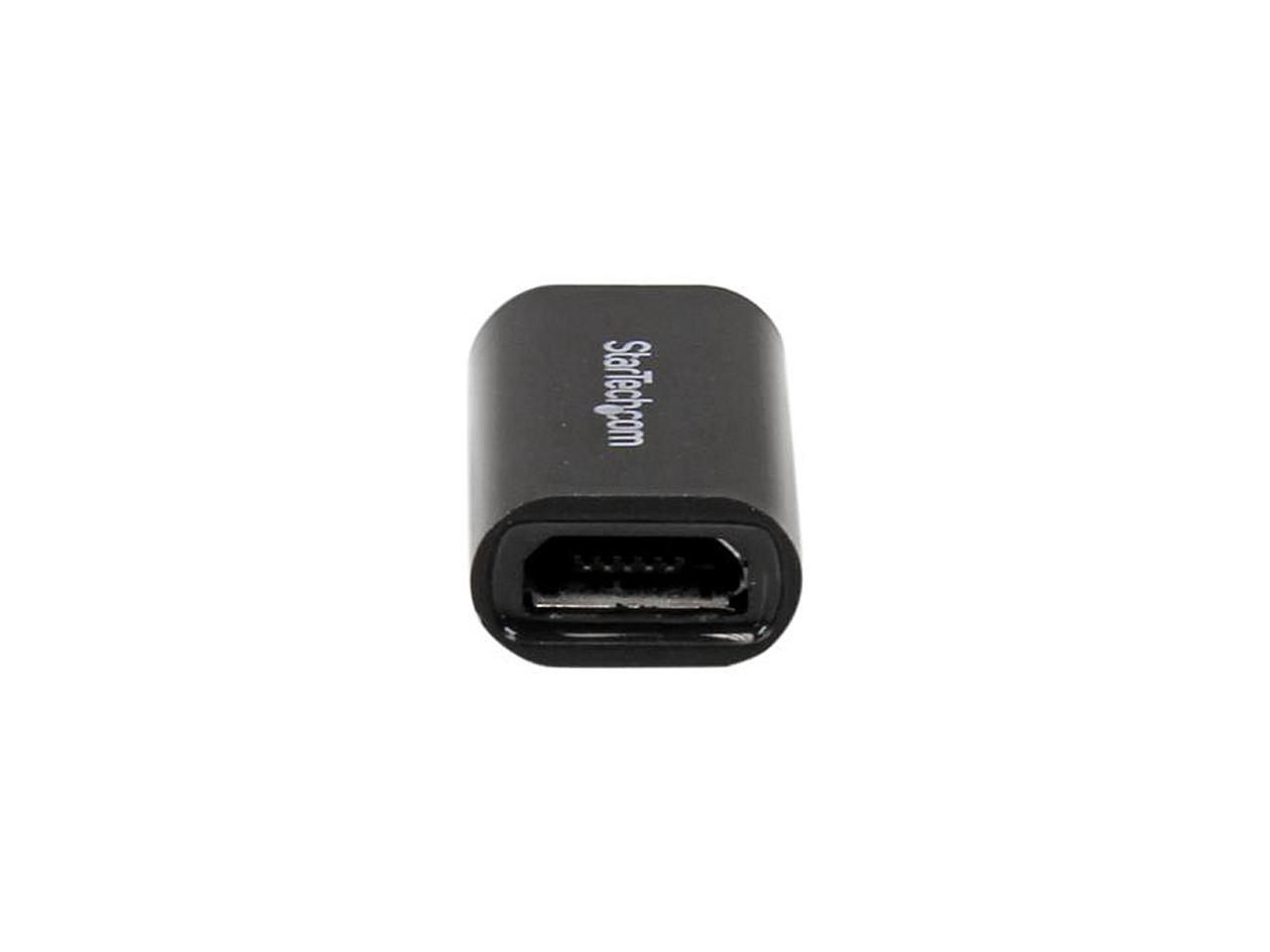 StarTech.com Black Apple 8-pin Lightning Connector to Micro USB Adapter for iPhone / iPod / iPad