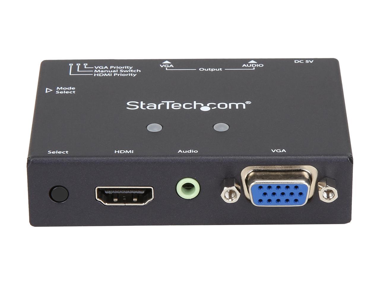 StarTech.com 2x1 VGA + HDMI to VGA Converter Switch w/ Priority Switching