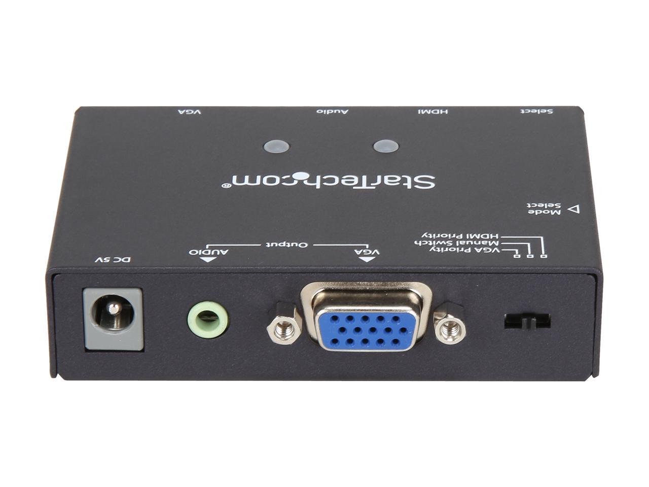 StarTech.com 2x1 VGA + HDMI to VGA Converter Switch w/ Priority Switching