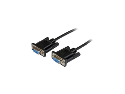 StarTech SCNM9FF2MBK 2m Black DB9 RS232 Serial Null Modem Cable F/F - DB9 Female to Female - 9-Pin RS232 Null Modem Cable, 2-Meter, Black