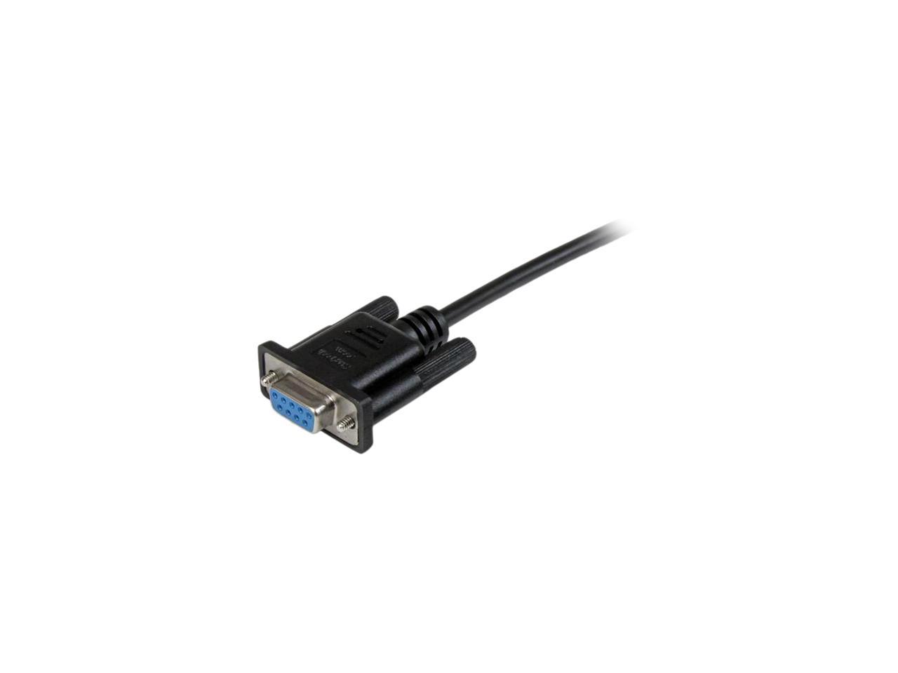 StarTech SCNM9FF2MBK 2m Black DB9 RS232 Serial Null Modem Cable F/F - DB9 Female to Female - 9-Pin RS232 Null Modem Cable, 2-Meter, Black