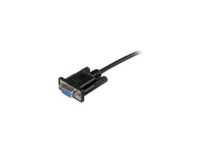 StarTech SCNM9FF2MBK 2m Black DB9 RS232 Serial Null Modem Cable F/F - DB9 Female to Female - 9-Pin RS232 Null Modem Cable, 2-Meter, Black