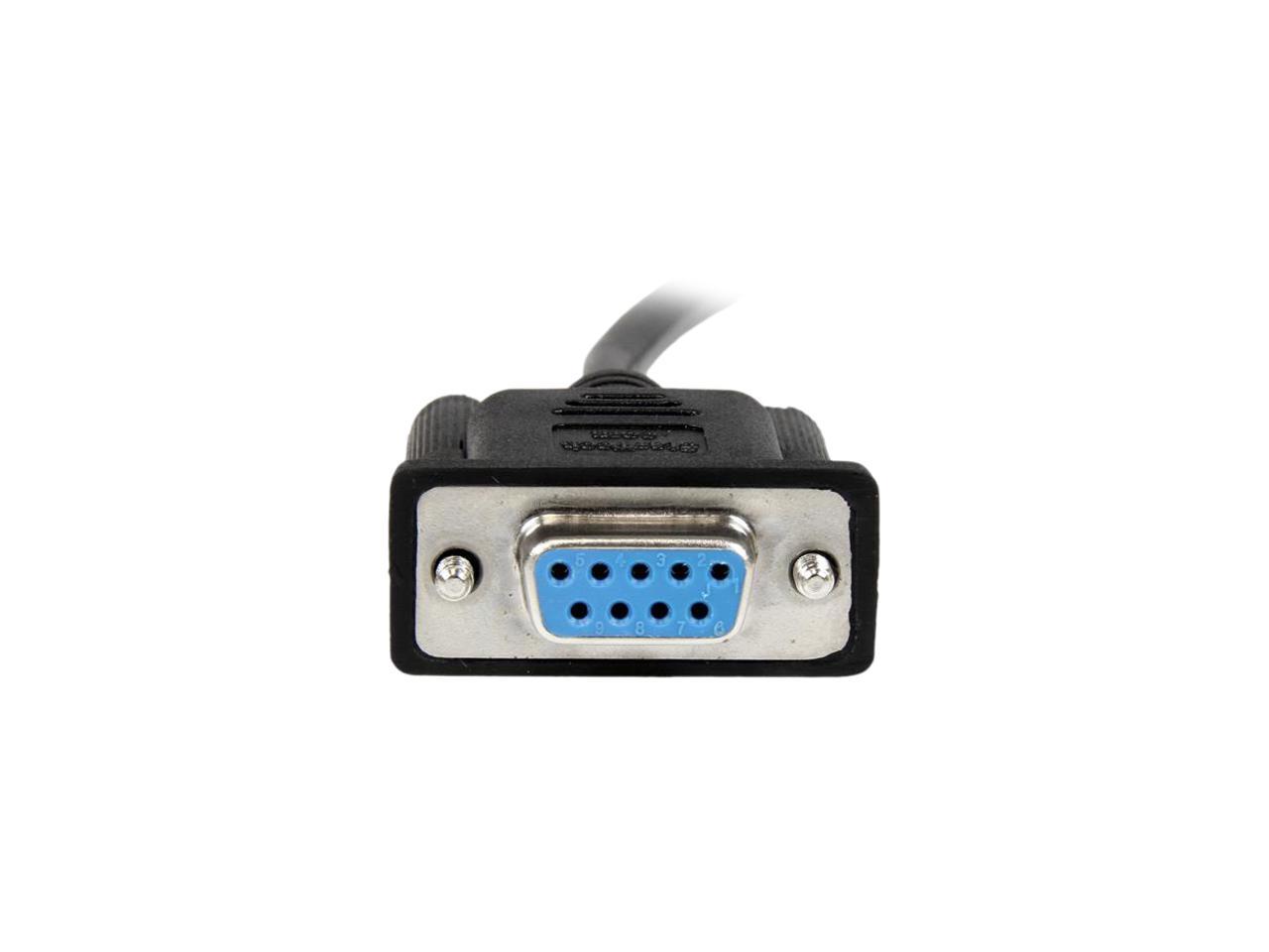 StarTech SCNM9FF2MBK 2m Black DB9 RS232 Serial Null Modem Cable F/F - DB9 Female to Female - 9-Pin RS232 Null Modem Cable, 2-Meter, Black