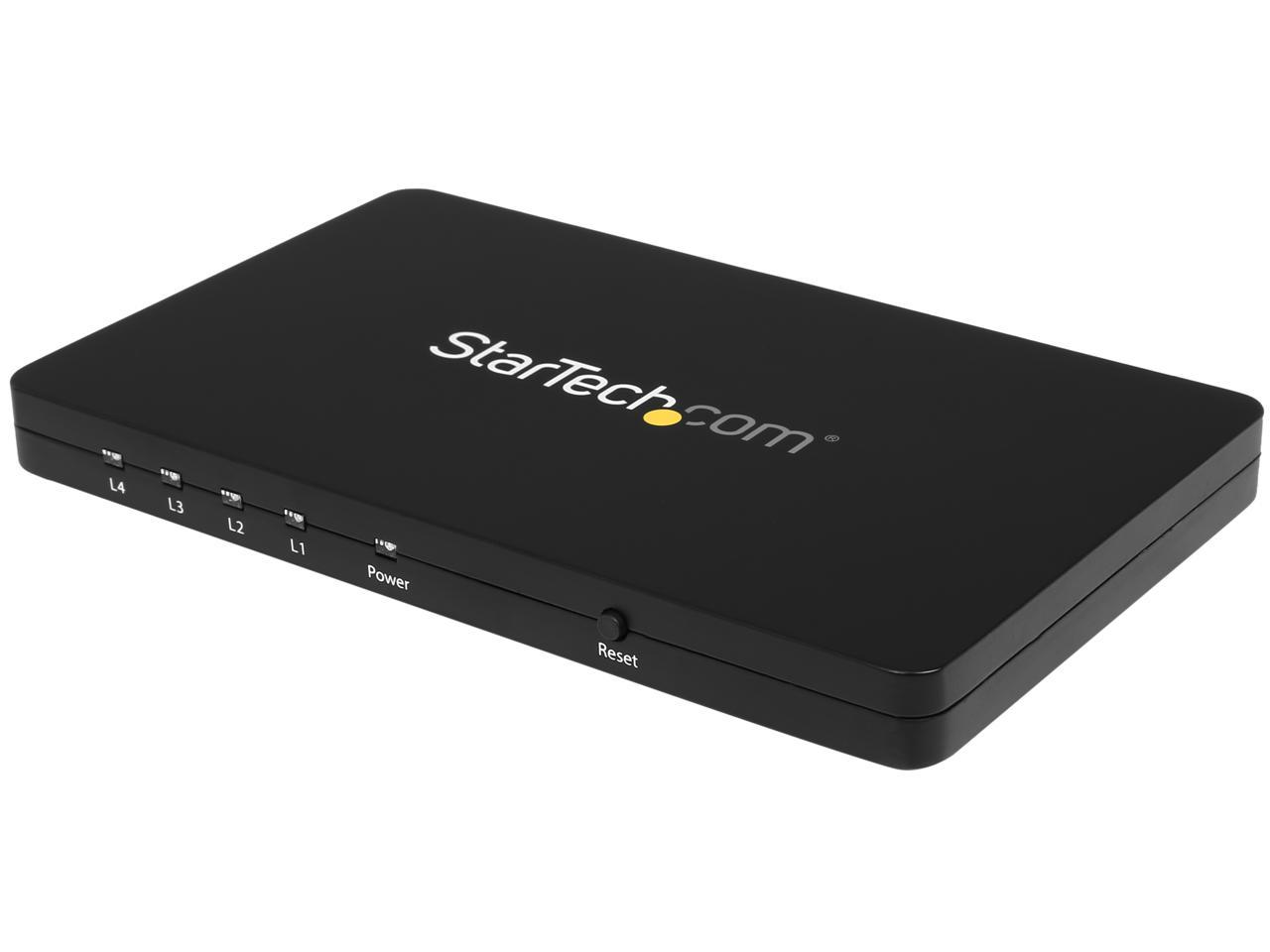 StarTech ST124HD4K 4K HDMI Splitter - 4k 30 Hz - 4 Port - Aluminum - Backward Compatible - HDMI Multi Port - HDMI Hub