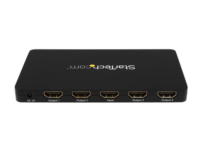 StarTech ST124HD4K 4K HDMI Splitter - 4k 30 Hz - 4 Port - Aluminum - Backward Compatible - HDMI Multi Port - HDMI Hub