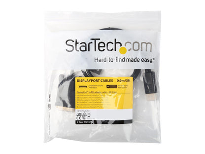StarTech.com DP2DVI2MM3 DisplayPort to DVI Converter Cable - DP to DVI Adapter - 3ft - 1920x1200