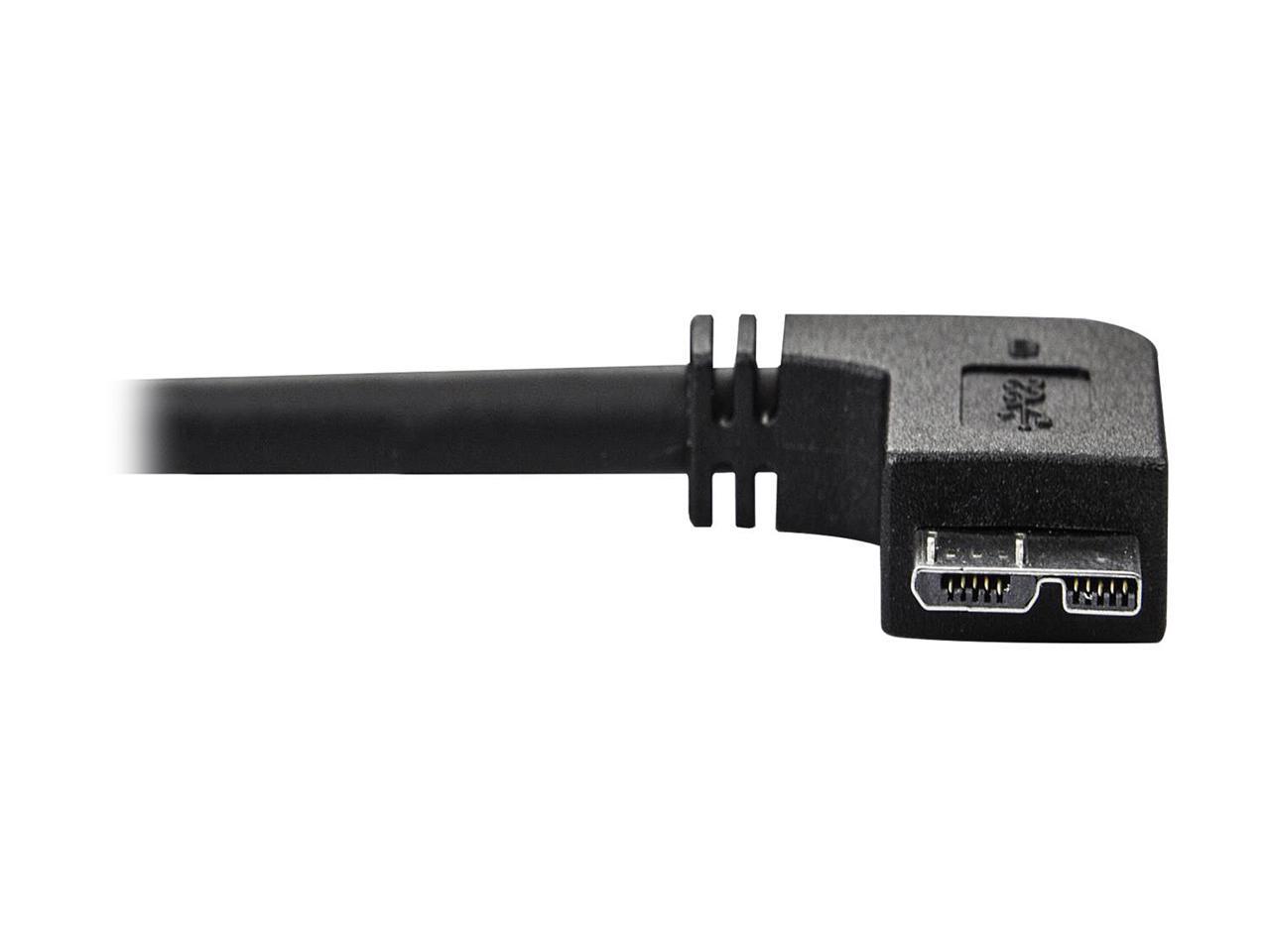 StarTech.com 1m 3 ft Slim Micro USB 3.0 Cable - M/M - USB 3.0 A to Left-Angle Micro USB - USB 3.1 Gen 1 (5 Gbps)