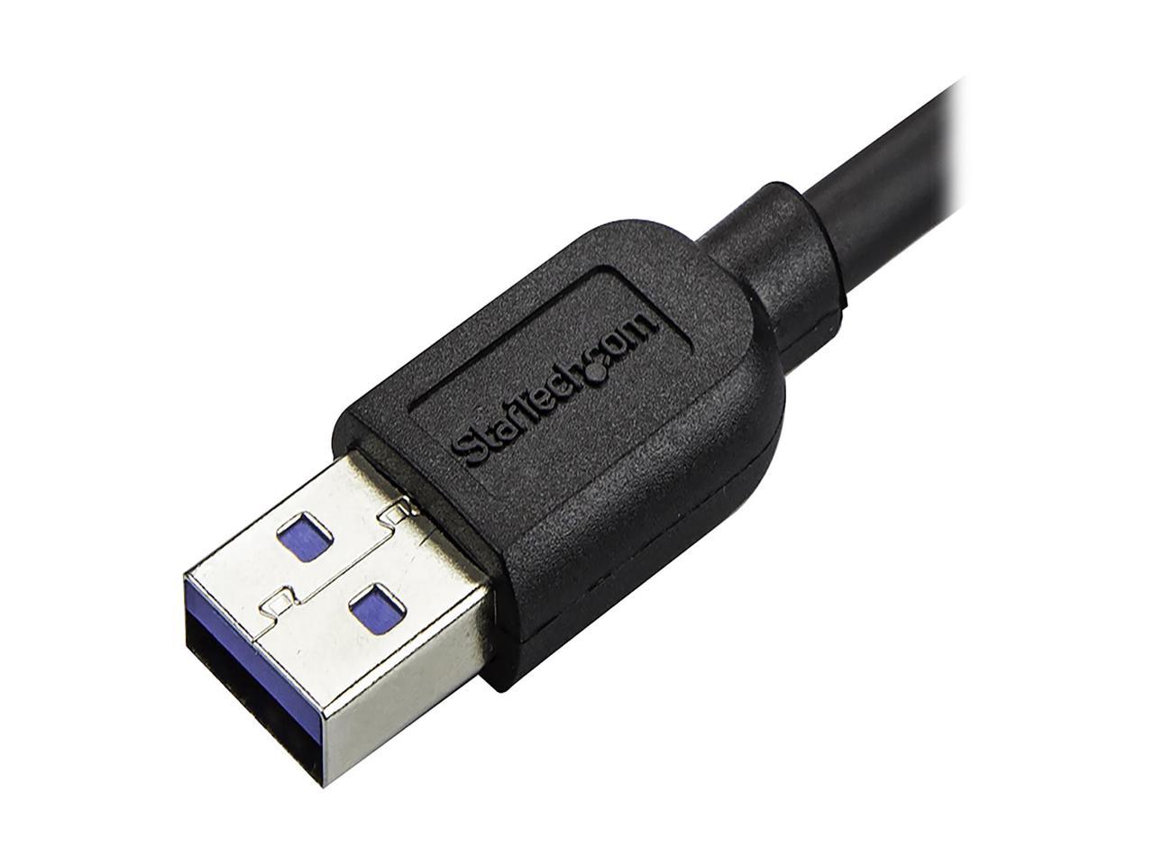 StarTech.com 1m 3 ft Slim Micro USB 3.0 Cable - M/M - USB 3.0 A to Left-Angle Micro USB - USB 3.1 Gen 1 (5 Gbps)