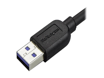 StarTech.com 1m 3 ft Slim Micro USB 3.0 Cable - M/M - USB 3.0 A to Left-Angle Micro USB - USB 3.1 Gen 1 (5 Gbps)