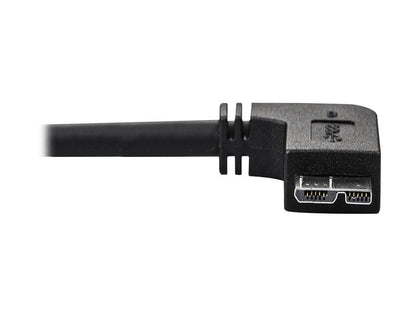 StarTech.com 0.5m 20in Slim Micro USB 3.0 Cable - M/M - USB 3.0 A to Left-Angle Micro USB - USB 3.1 Gen 1 (5 Gbps)