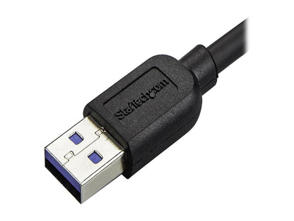 StarTech.com 0.5m 20in Slim Micro USB 3.0 Cable - M/M - USB 3.0 A to Left-Angle Micro USB - USB 3.1 Gen 1 (5 Gbps)