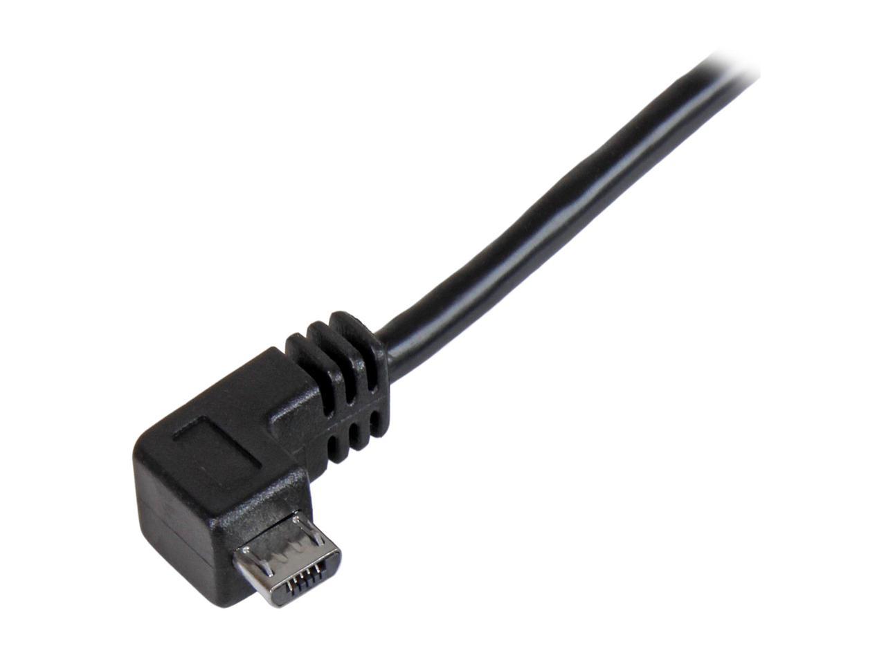 StarTech.com 1m 3 ft Right Angle Micro-USB Charge-and-Sync Cable M/M - USB 2.0 A to Micro-USB - 28/24 AWG