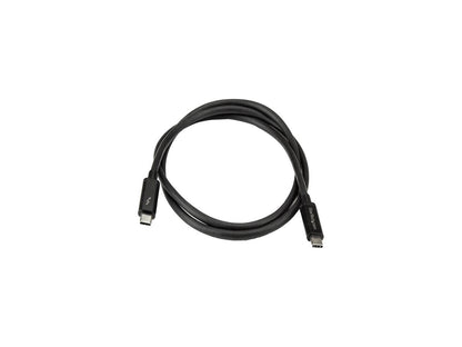 StarTech TBLT3MM1M Thunderbolt 3 Cable - 3 ft. / 1m - 4K 60 Hz - 20Gbps - USB C to USB C Cable - Thunderbolt 3 USB Type C Charger Cable - 1 pack