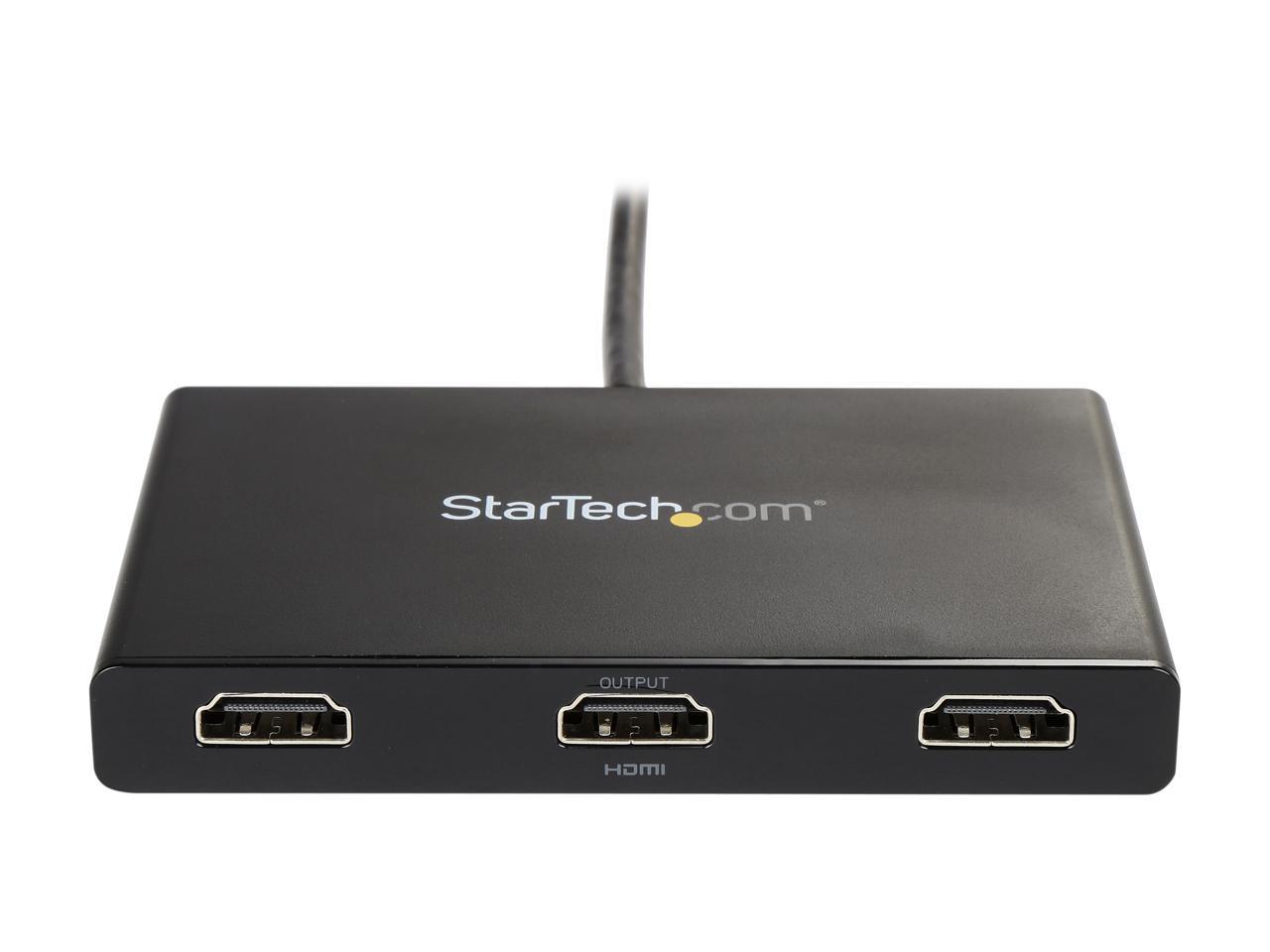 StarTech.com MSTMDP123HD Mini DisplayPort to HDMI Multi Monitor Splitter - 3-Port MST Hub - mDP 1.2 to 3x HDMI MST Hub